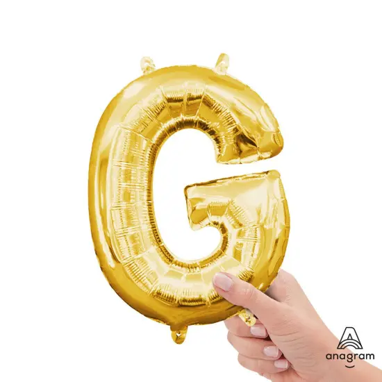 Anagram&reg; 16" Gold Letter G Balloon Air Fill Only Foil Mylar {4}