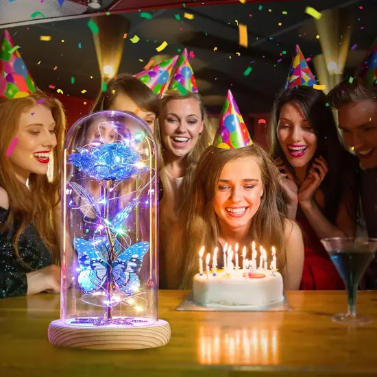 Galaxy Glass Rose Birthday Gifts {3}