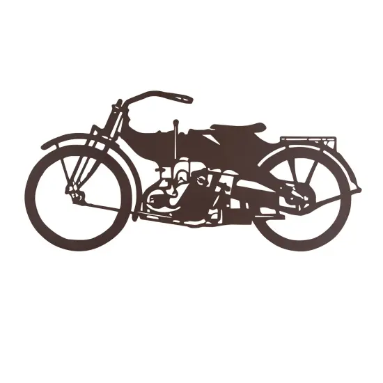 Collections Etc Iron Cut-Out Motorcycle Wall Decoration {2}