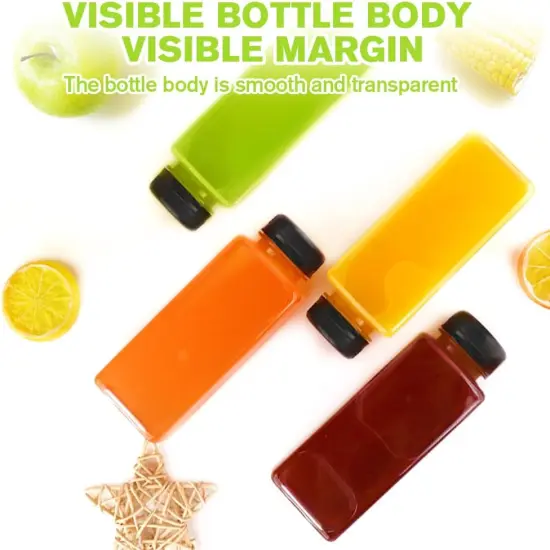 Plastic Juice Bottles with Caps 12 pcs -12oz Reusable Juice Containers {4}