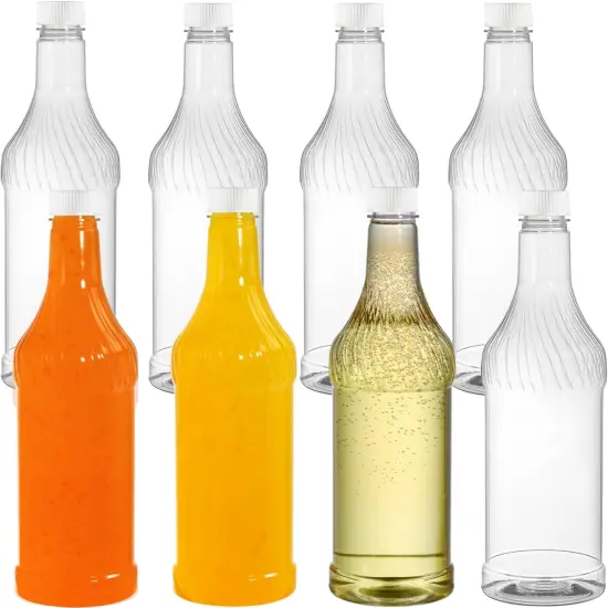 8 Pack 33 oz Plastic Soda Bottles with Caps {1}