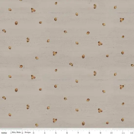 Acorn Ditsy in Tan (c16214-tan) | Covered Bridges in Fall | Tara Reed | Riley Blake {1}