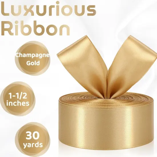 Champagne Gold Ribbon - 1-1/2 Inch 30 Yards {2}