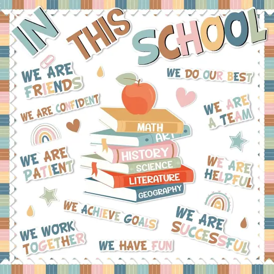 Boho Motivational Bulletin Board Classroom Decoration Set {1}