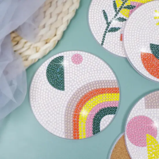 6 Pcs Diamond Art Coasters {3}