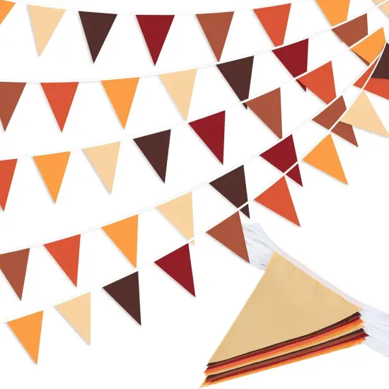 Brown Orange Yellow Pennant Banner Garland {1}