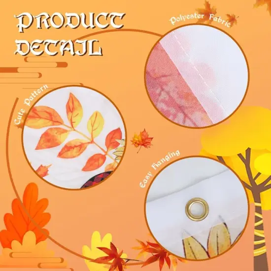 4 Pack Hello Fall Fan Flag Pumpkin Patch Bunting Welcome Fall {3}