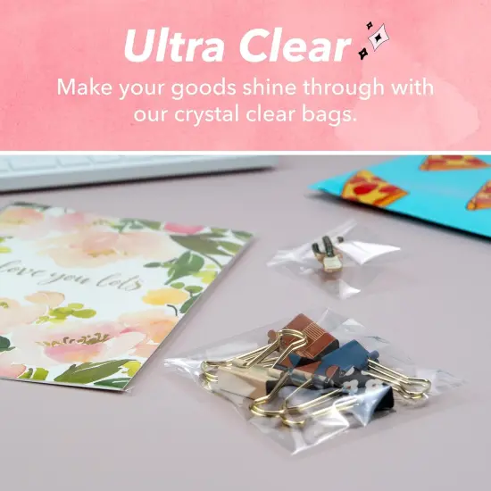 4&rdquo; X 6&rdquo; (200 Pack) Clear Resealable Cello Bags - Fits 4X6 Prints {4}