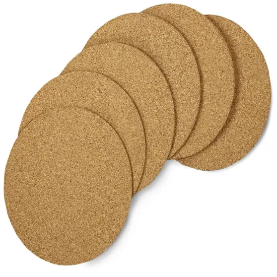 Hygloss Cork Coasters 6/Pkg-6" Round {3}
