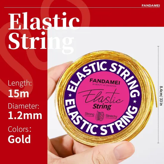 Gold Metallic Elastic String {2}
