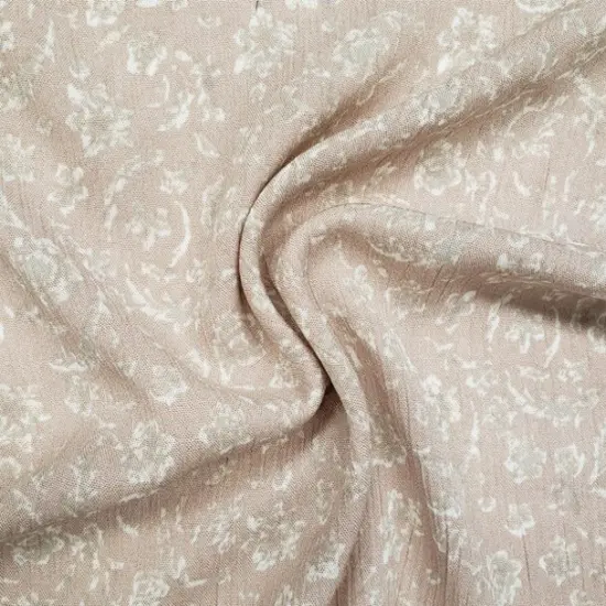1 Yard Tan Rayon Crinkle Textile Lightweight with Silky Drapey Feel for Dresses Blouses and Skirts 50/52 Inch Width {1}
