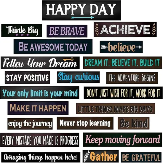 23 Pieces Inspirational Bulletin Board Decorations Motivational Banners {1}