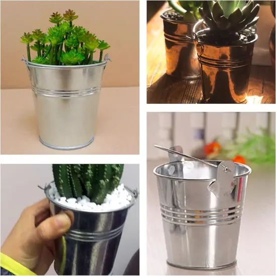 12 Pack Mini Metal Buckets {3}