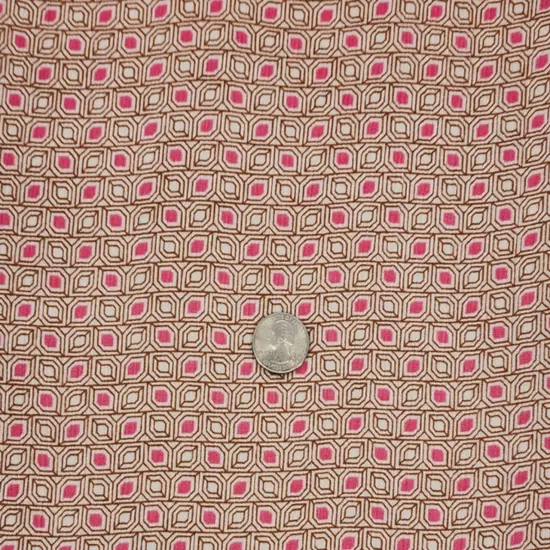 1 Yard Strawberry Colored Rayon Crinkle Breathable Lightweight Textured Fabric 50/52" Wide {3}