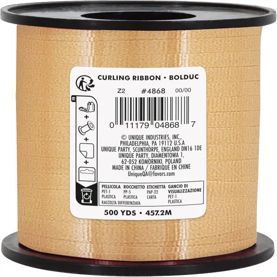 Gold Curling Ribbon - 500 Yards {4}