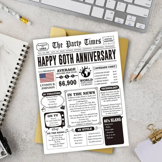 60th Anniversary Card for Women Men {2}