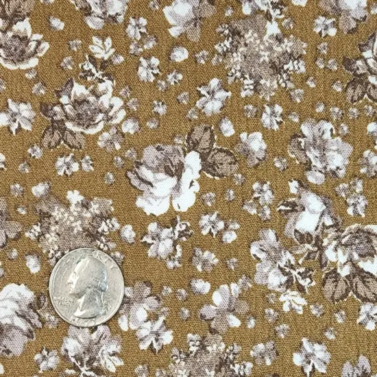 1 Yard Textured Mustard Rayon Crinkle Crepon Fabric Lightweight Apparel 50/52 Inch Width {3}