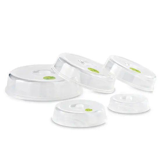 Collections Etc Nesting Microwave Plastic Plate Covers - Set of 5 {2}