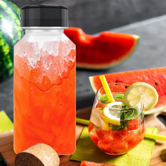 8 Pcs 4 Oz Juice Bottles Plastic Ginger Shot Bottles {5}