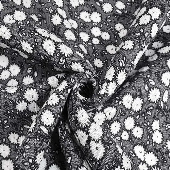 1 Yard 100% Rayon Crinkle Fabric in Polar Night Lightweight Apparel Fabric {3}