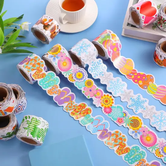 12 Rolls 394 ft Holiday Bulletin Board Borders Seasonal Bulletin Board {4}