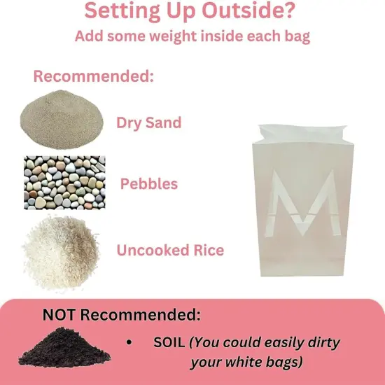 Happy Anniversary Decorations - Light-Up Letters with Tea Lights, Rose Petals & Luminary Bags {5}