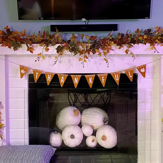 Felt Pumpkin Pie Thankful Banner - Thanksgiving Decorations {3}