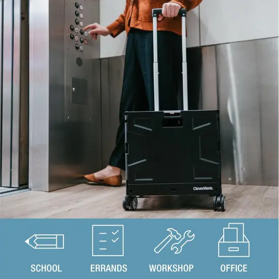 Collapsible Wheeled Crate with Lid, 4-Wheels {3}