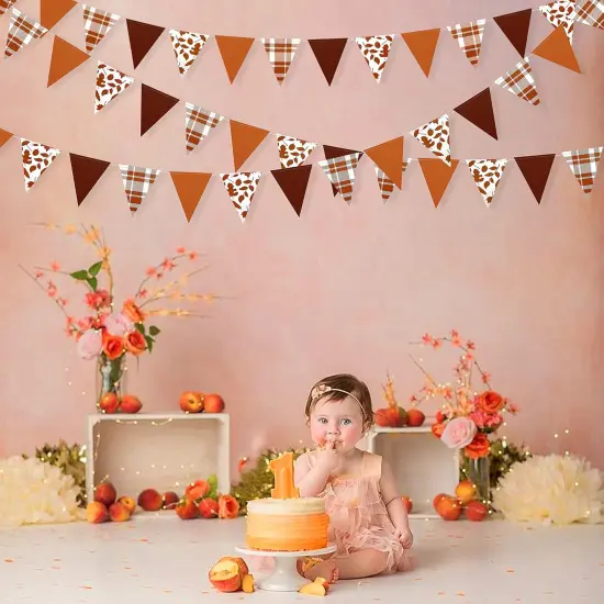 Fall Party Decorations Maple Leaf Pennant Banner {5}