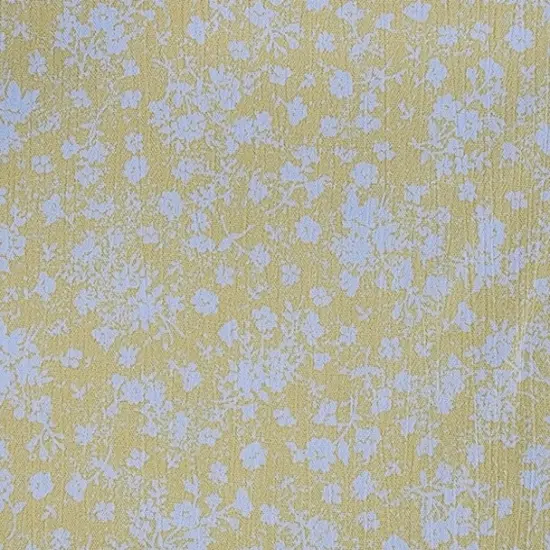 1 Yard Yellow Rayon Crinkle Crepon Apparel Fabric Soft & Airy, 50/52" Width {4}