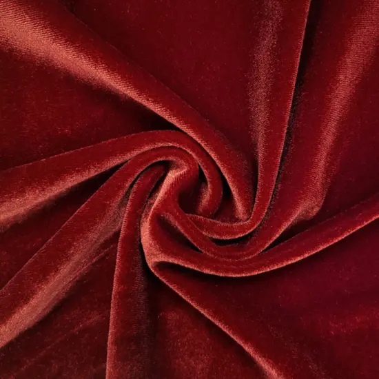 1 Yard Stretch Velvet in Scarlet 58/60" Wide Medium Weight Fabric Ideal for Home Decor & Crafts {1}