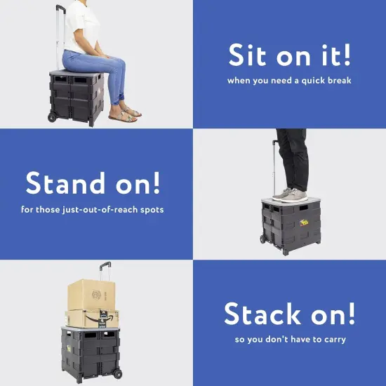 Quik Cart Collapsible Rolling Crate {3}