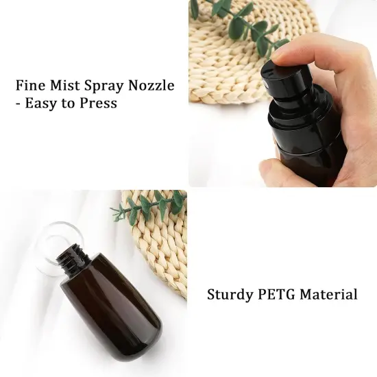 Travel Spray Bottle 2oz 60ml 3 Pack - Brown {4}