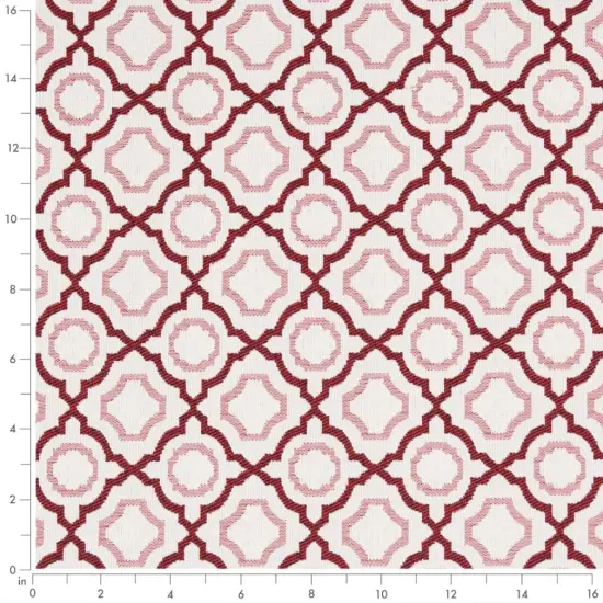 Scarlet - Red & Burgundy Abstract & Geometric Upholstery Fabric 54 Inches" {3}
