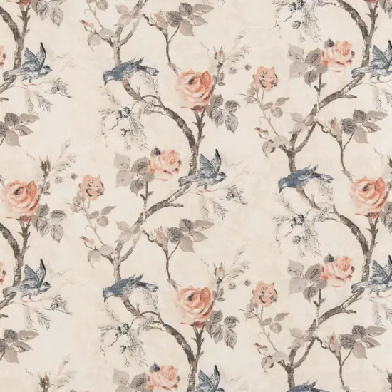 Peach - Coral & Peach,Pink Floral Upholstery Fabric 54 Inches" {1}
