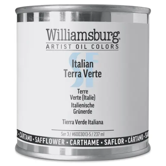 Williamsburg Handmade Safflower Oil Color - Italian Terra Verte, 8 oz can {1}