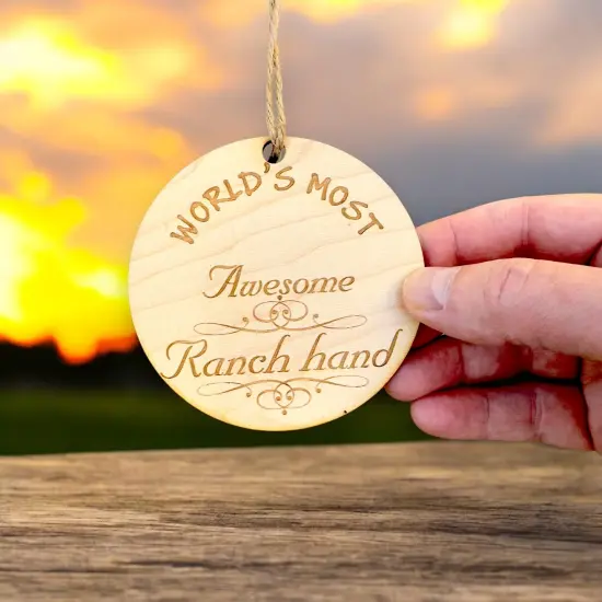 Worlds most Awesome Ranch Hand - Ornament {6}