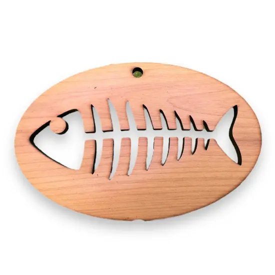 Bone Fish CEDAR Ornament {1}