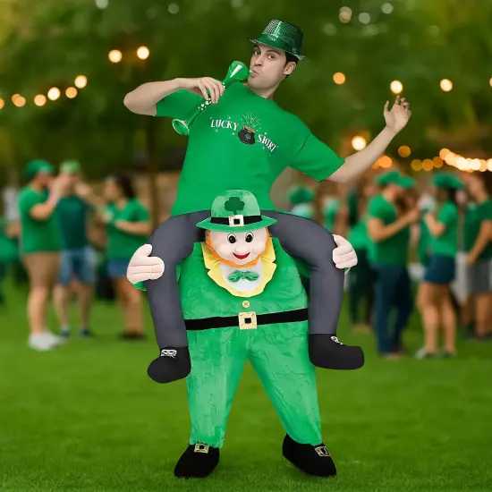 Carry Me Leprechaun Costume Adult Standard {4}
