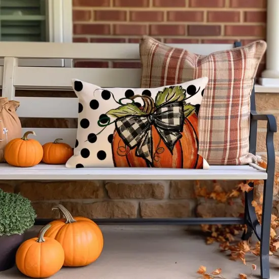 Fall Pillow Covers - 12x20 Inch {4}