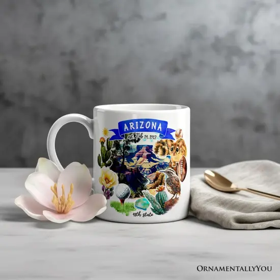 Artistic Arizona State Themes and Landmarks Mug {2}
