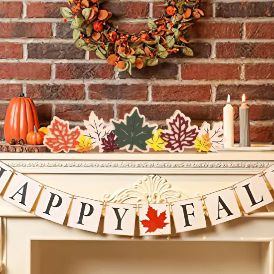 Fall Decor for Home Wooden Block Table Sign {3}