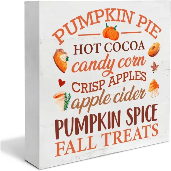Wooden Box Sign Fall Table Decor {1}