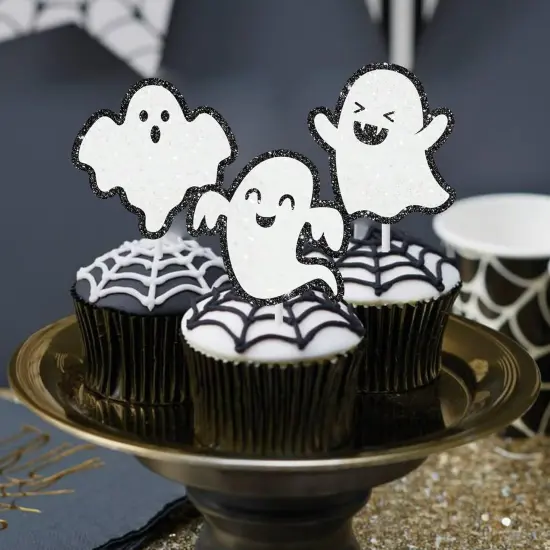 Halloween Ghost Cupcake Toppers {4}