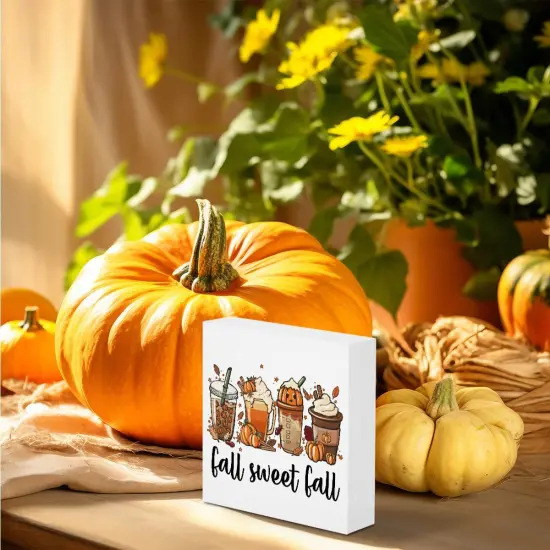 Wooden Box Sign Fall Decor {3}