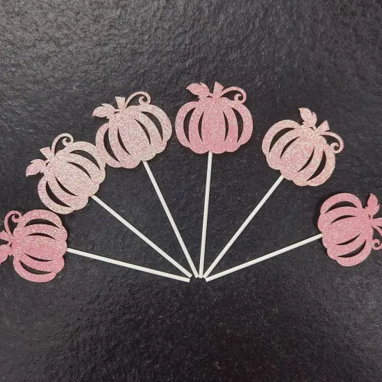 Glittery Pumpkin One Cake Topper {5}