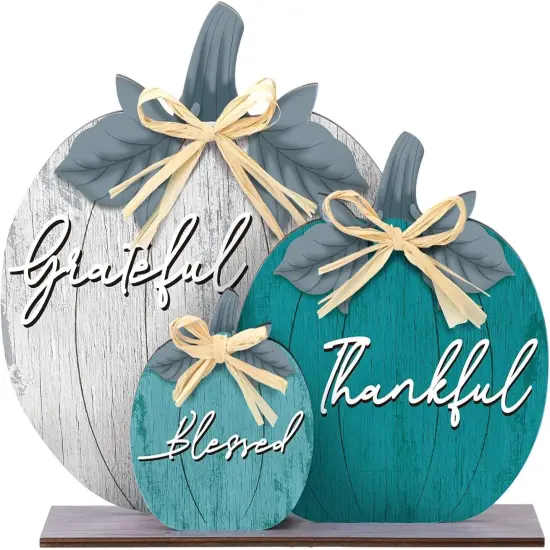 Thanksgiving Fall Pumpkin Sign Tabletop Decor {1}