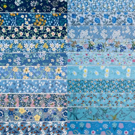 Jelly Roll Fabric - 20 Assorted Floral Prints, 100% Cotton,40 Pre-Cut Strips (2.5 x 44 Inch) {3}