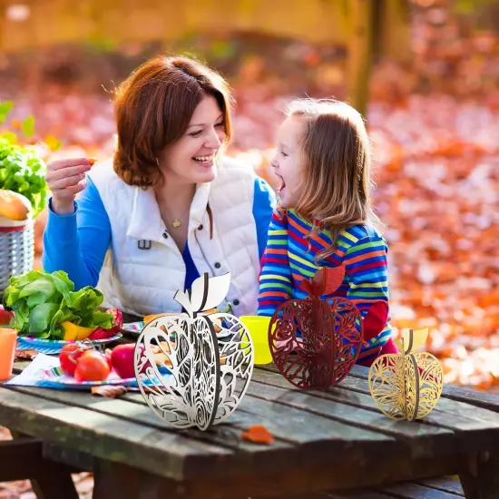 Apple Wooden Signs Fall Table Decor {4}