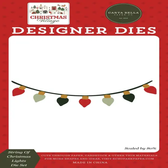 Christmas Village Small Die Set-String Of Christmas Lights {1}